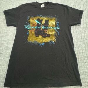 96 Vintage Riverdance Large Graphic Tee Shirt Tap Dancing Irish Theater Broadway